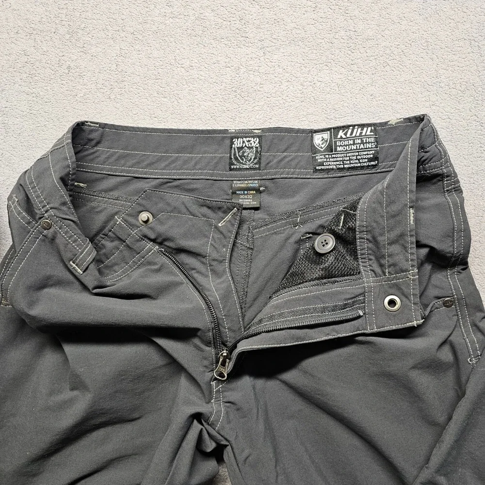 Kuhl Hiking Pants Mens 30x32 Gray Stretch Articulated Knee Utility Straight Leg